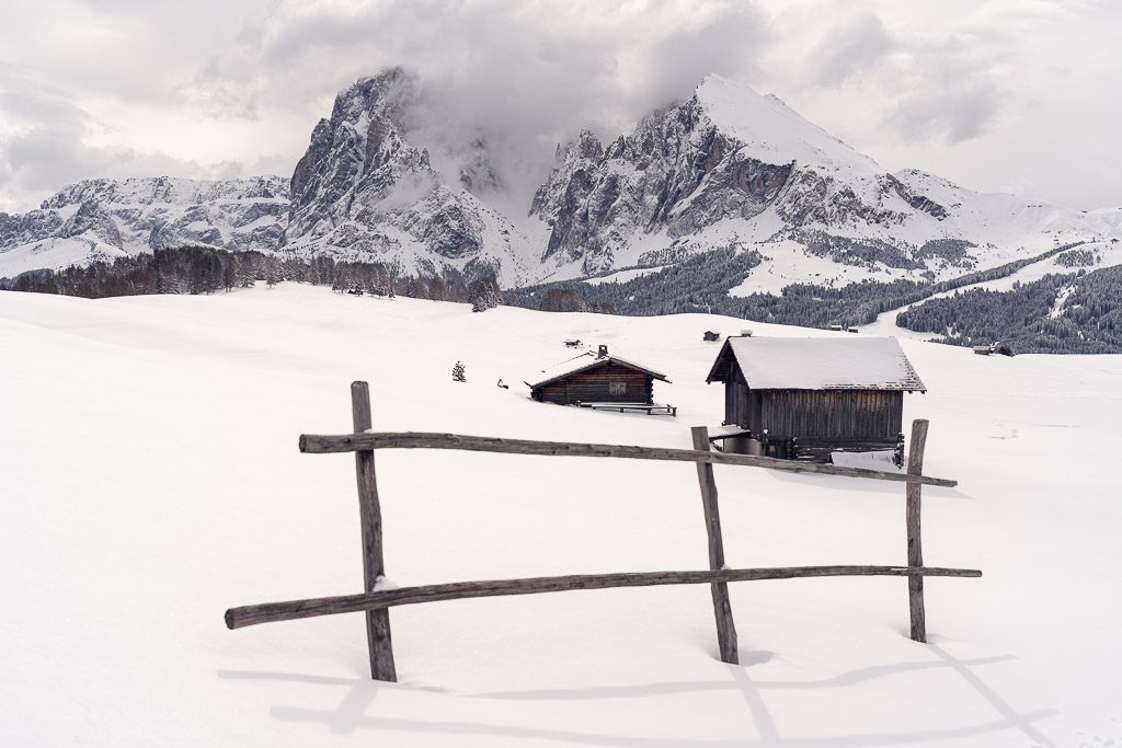 Dolomites - Seiser Alm - winter - snow - white - mountains - landscape photography - romanian photographer - creartphoto